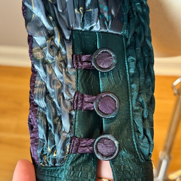 Vintage Jeanne Marc Braided Texture, Teal & Purple Jacket Size Small - Picture 7 of 11